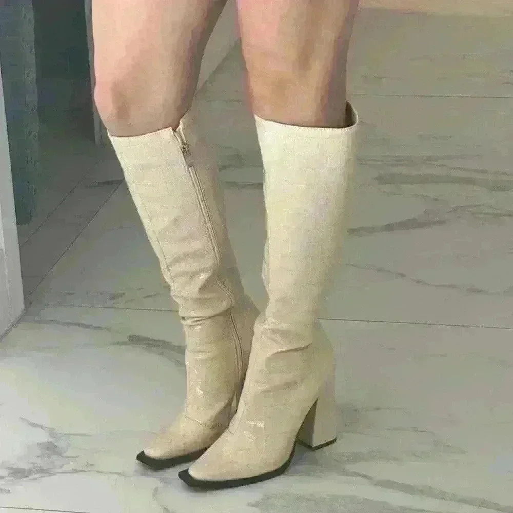 Princess Polly MERCURY BOOTS ECRU size 8 - Picture 3 of 7